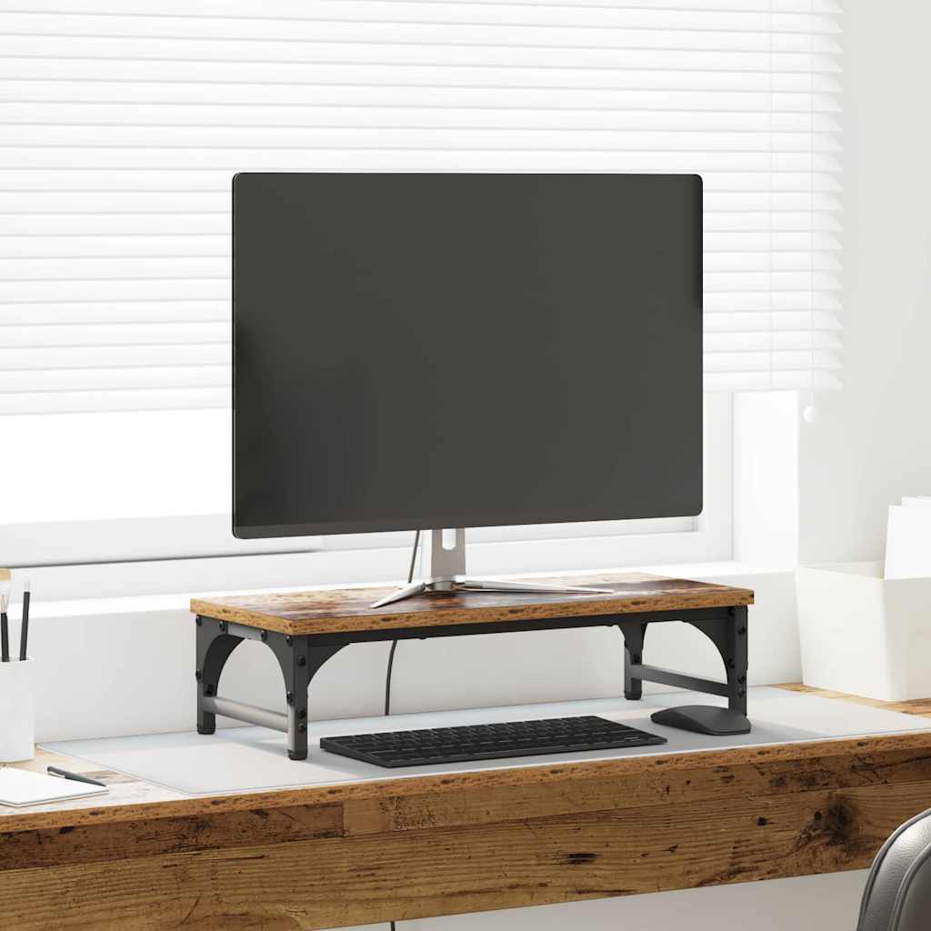 Vidaxxl soporte para monitor madera vieja 55 x 23 x 14 cm madera procesada