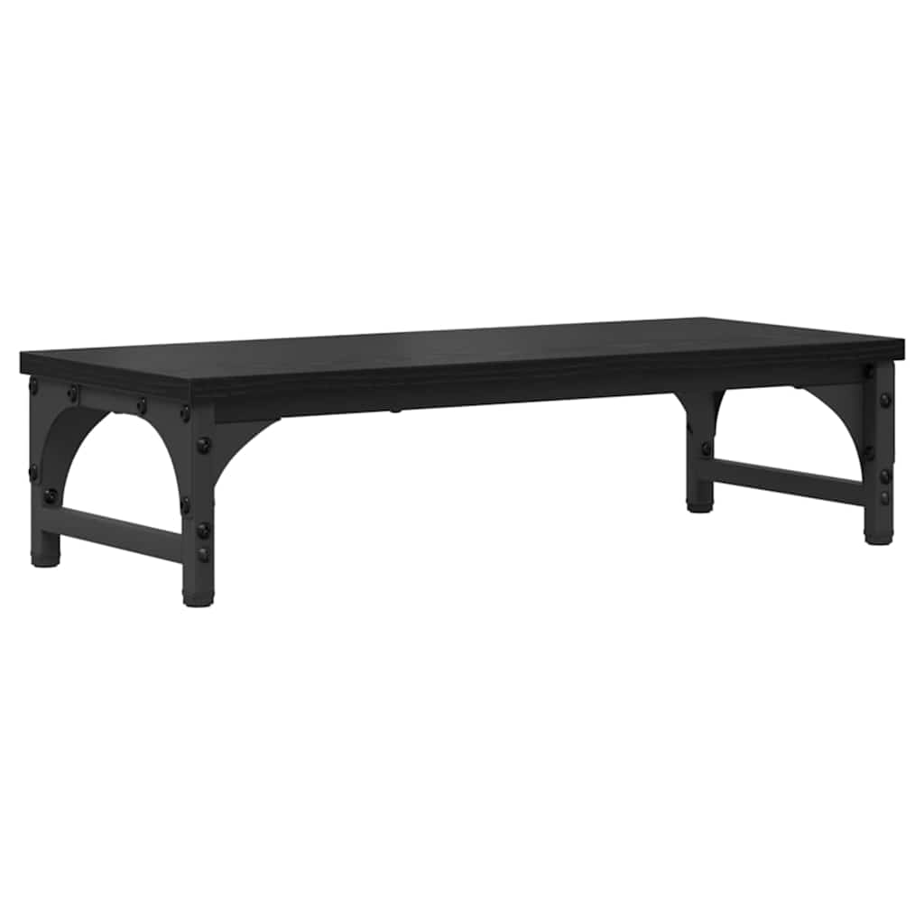 Vidaxxl soporte para monitor roble negro 55 x 23 x 14 cm acabado madera