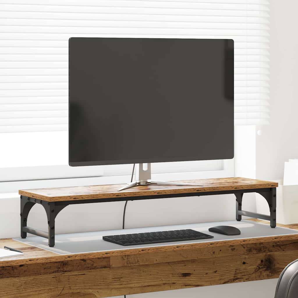 Vidaxxl soporte para monitor madera vieja 85 x 23 x 15,5 cm madera procesada