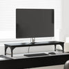 Vidaxl monitor stand zwart eiken 85 x 23 x 15,5 cm bewerkt hout