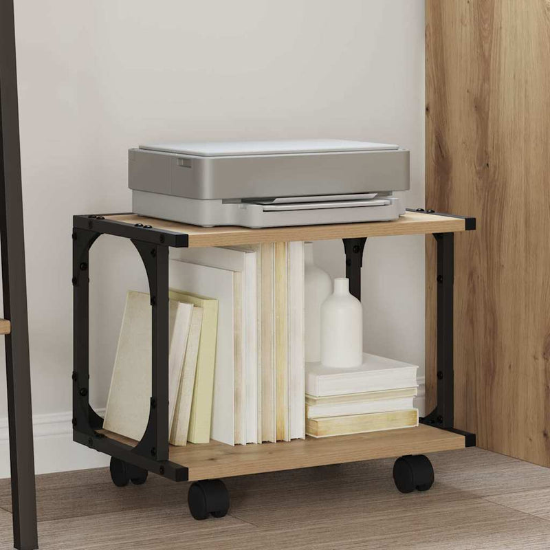 Supporto per stampante VidaXL rovere artigianale 41 x 28 x 33,5 cm pannelli in MDF