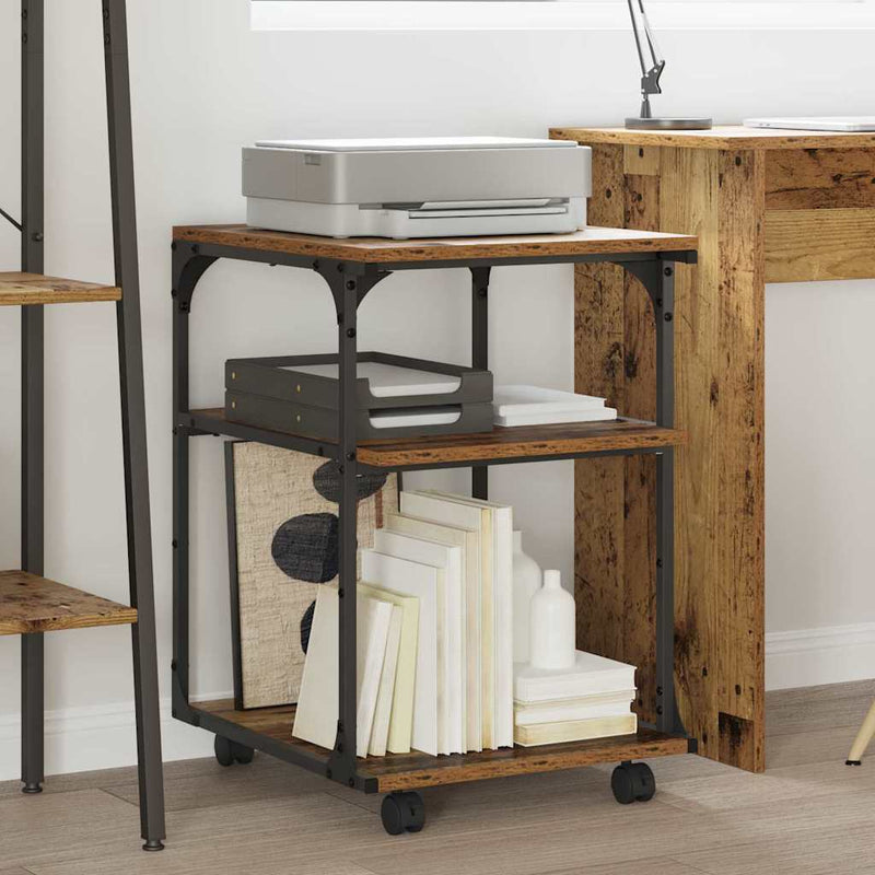 Supporto per stampante Vidaxxl in legno vecchio 43 x 48 x 64 cm in legno lavorato