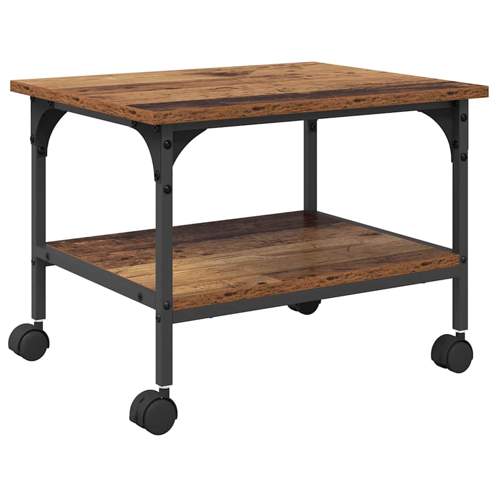 Supporto per stampante Vidaxxl in legno vecchio 50 x 40 x 38 cm in legno lavorato