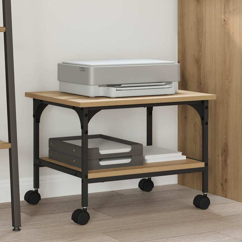 Supporto per stampante Vidaxxl rovere artigianale 50 x 40 x 38 cm in MDF