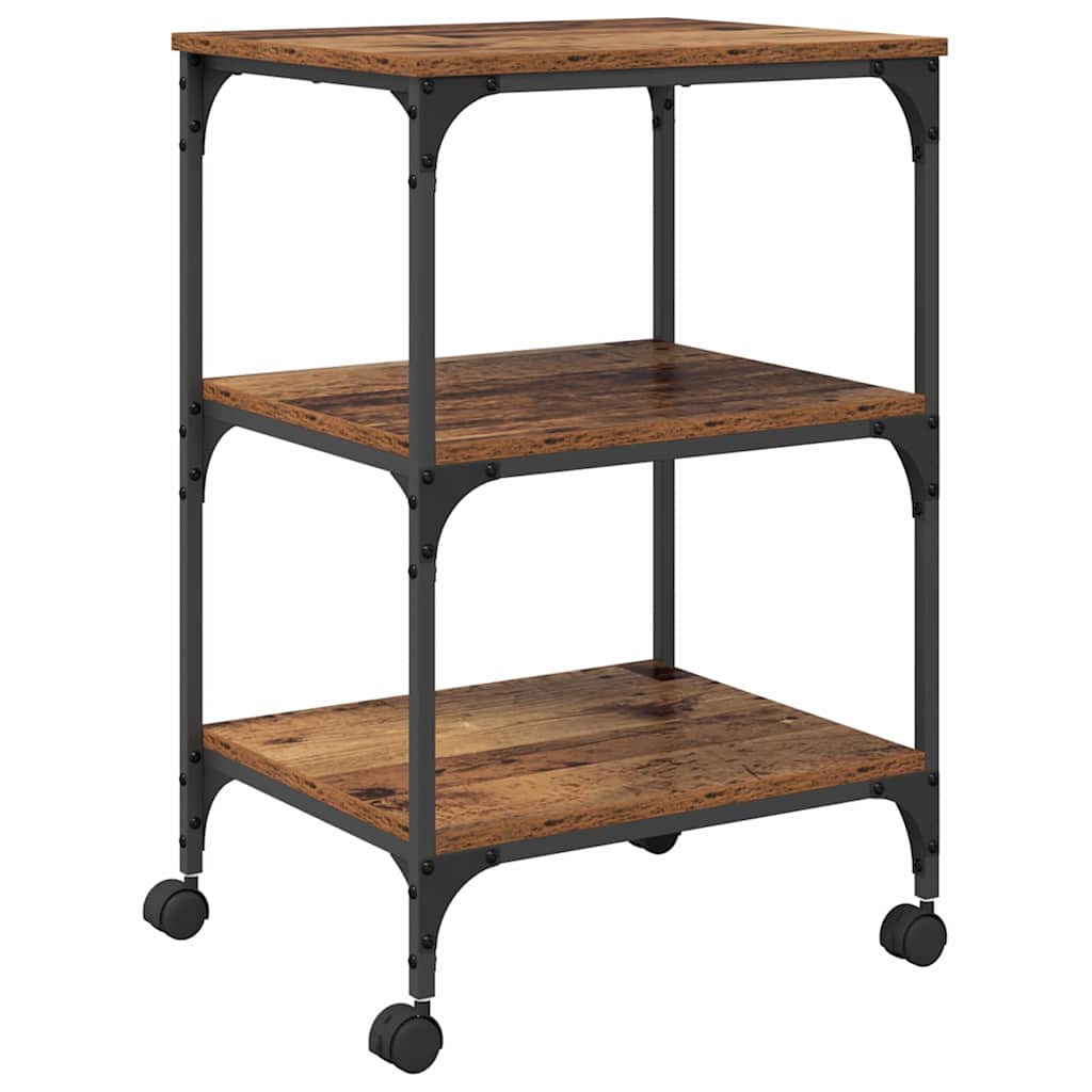 Supporto per stampante Vidaxxl in legno vecchio 50 x 41 x 75 cm in legno lavorato