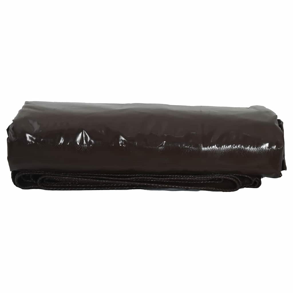 Telo Vidaxl 650 g m² tela marrone 3 x 3 m con rivestimento in PVC