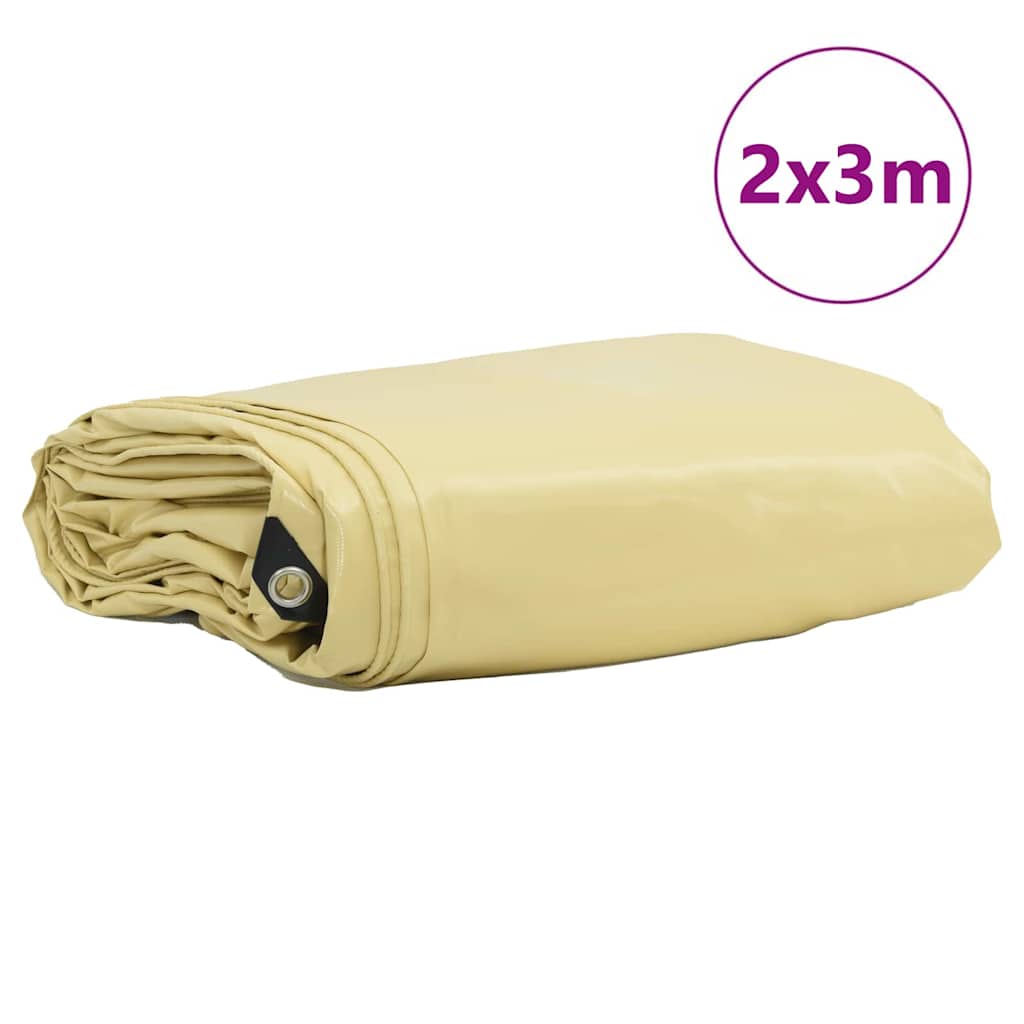 Telo Vidaxl 650 g m² beige 2 x 3 m tela con rivestimento in PVC