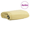 Telo Vidaxl 650 g m² beige 4 x 4 m con rivestimento in PVC