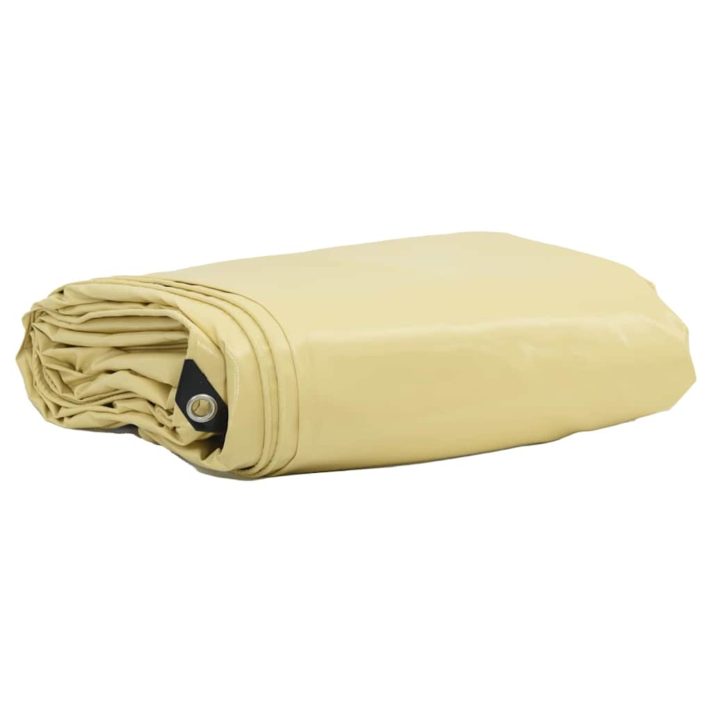 Vidaxl zeil 650g m² beige 1,5 x 2 m canvas met pvc-coating