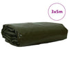 Telo Vidaxl 650 g m² verde oliva 3 x 5 m con rivestimento in PVC