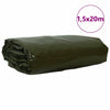 Lona vidaxl 650g m² verde oliva 1,5 x 20 m lona con revestimiento de PVC