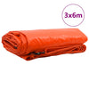 Vidaxl zeil 650g m² oranje 3 x 6 m canvas met pvc-coating