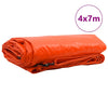Telo Vidaxl 650 g m² arancione 4 x 7 m con rivestimento in PVC