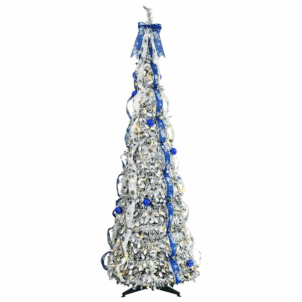 Vidaxl kunstkerstboom met 150 led met standaard wit 180 cm pvc