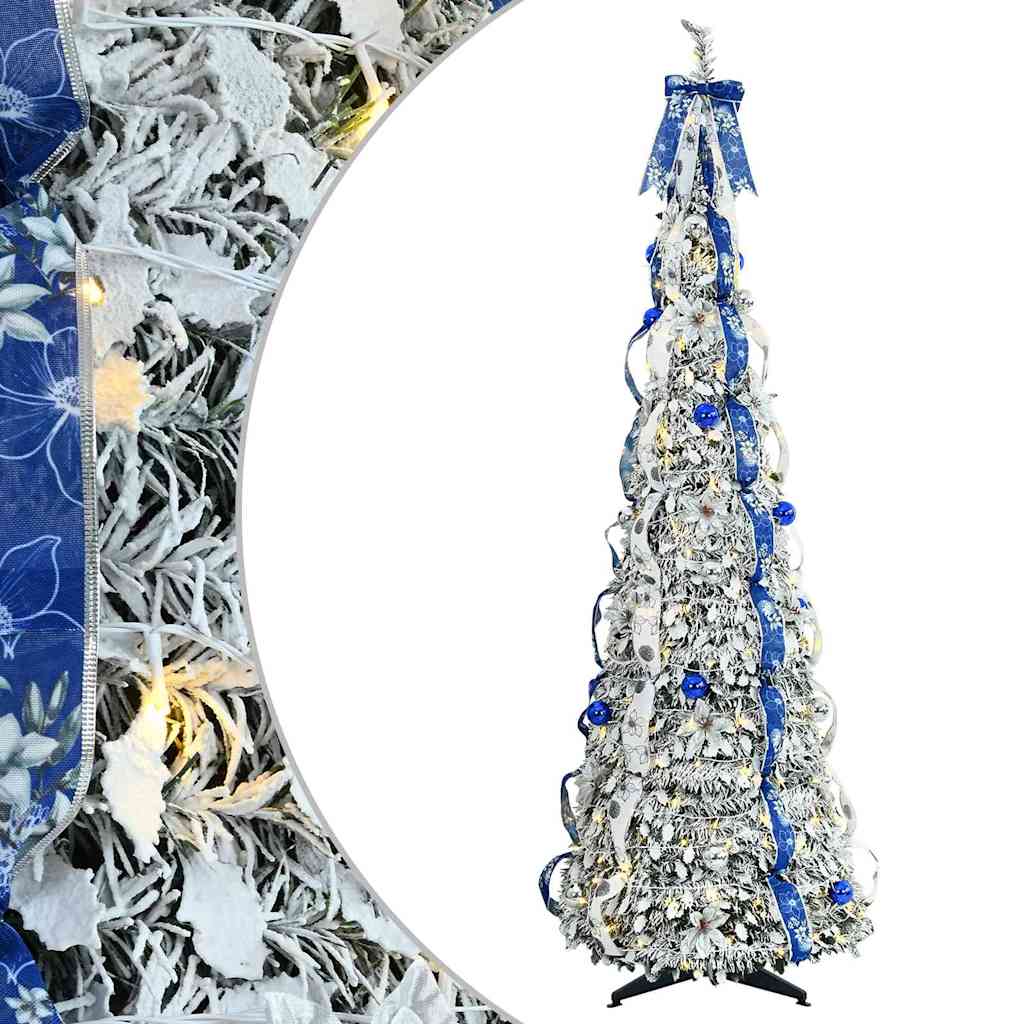 Albero di Natale artificiale Vidaxx con 200 LED con PVC standard bianco da 210 cm