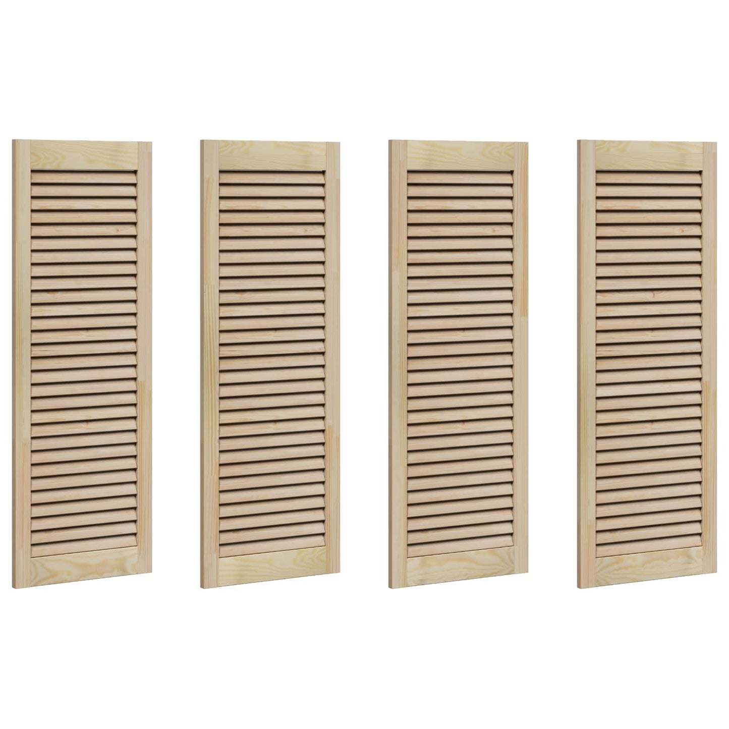 Vidaxx puerta de armario 4 piezas madera de pino maciza natural 110 x 2,1 x 39,5 cm