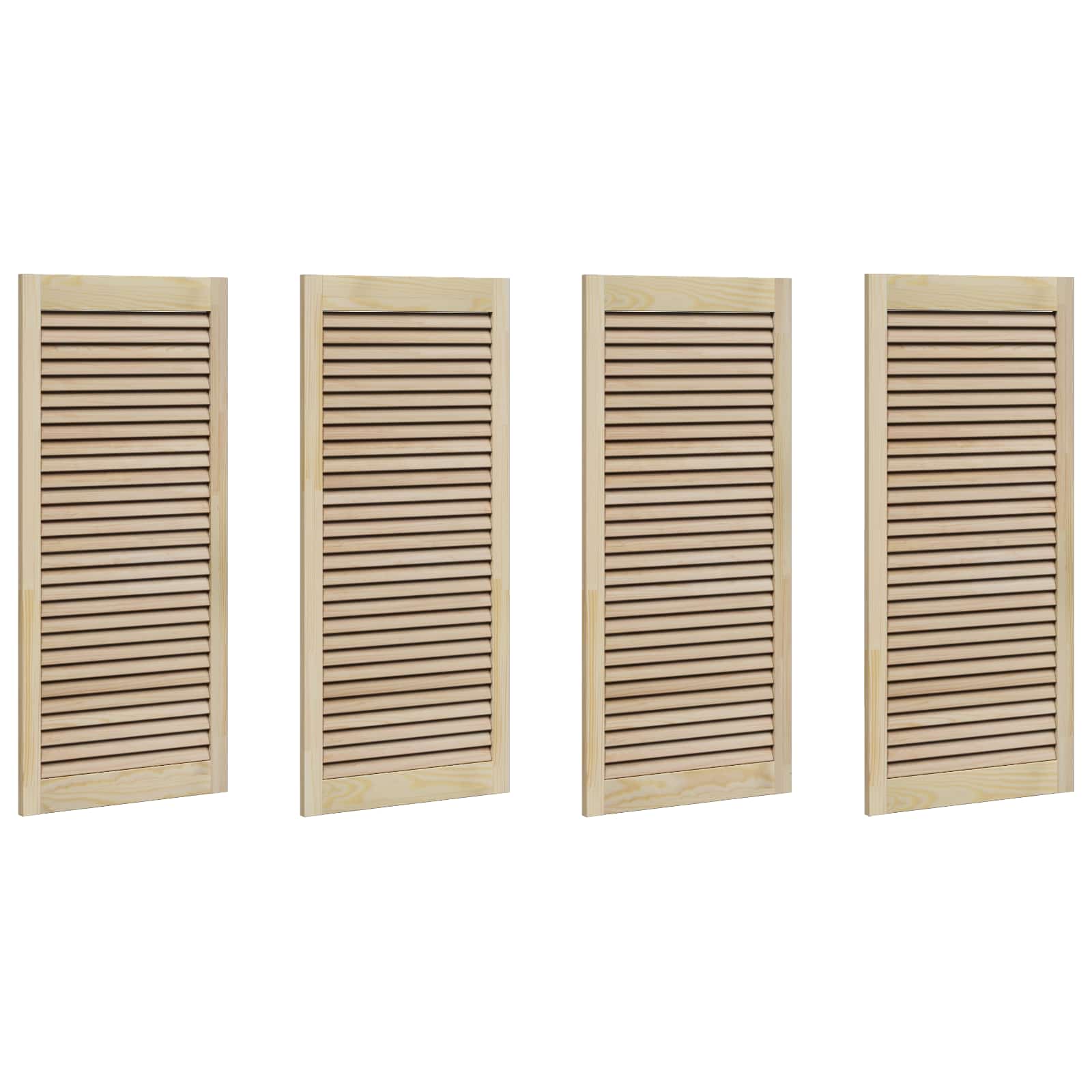 Anta dell'armadio Vidaxxl 4 pezzi naturale 110 x 2 x 49,5 cm in legno di pino massiccio