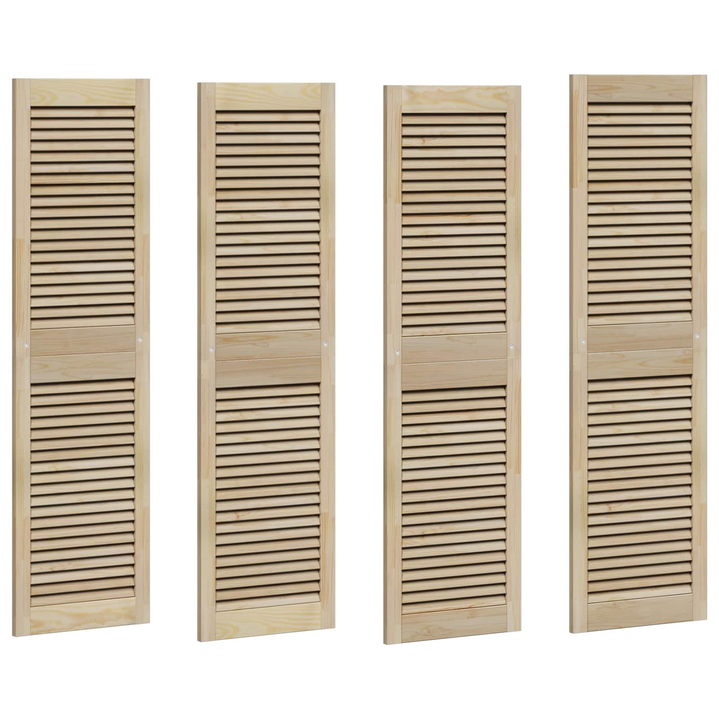 Vidaxx puerta de armario 4 piezas madera de pino maciza natural 140,5 x 2,1 x 39,5 cm