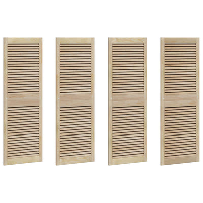 Vidaxl kastdeur 4 pcs naturel 140.5 x 2 x 59.5 cm massief grenenhout