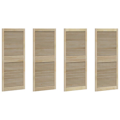 Vidaxl kastdeur 4 pcs naturel 140,5 x 2,1 x 59,5 cm massief grenenhout