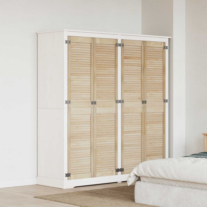 Vidaxl kastdeur 4 pcs naturel 170 x 2,1 x 39,5 cm massief grenenhout