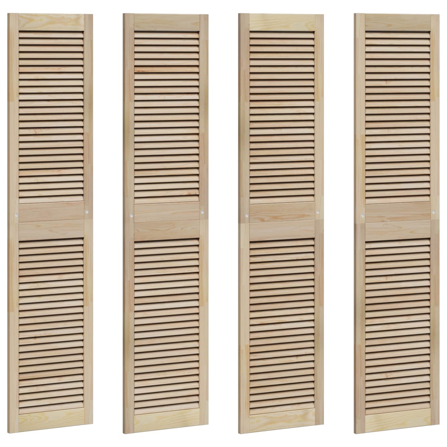 Vidaxl kastdeur 4 pcs naturel 170 x 2,1 x 39,5 cm massief grenenhout