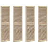 Vidaxxl puerta de armario 4 piezas madera de pino maciza natural 170 x 2,1 x 49,5 cm