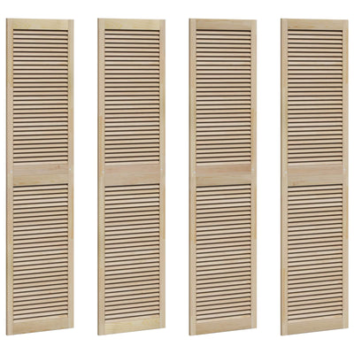 Vidaxl kastdeur 4 pcs naturel 201 x 2,1 x 49,5 cm massief grenenhout