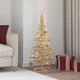 Vidaxl houten kerstboom met standaard bruin 120 cm massief grenenhout