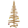 Vidaxl houten kerstboom met standaard bruin 120 cm massief grenenhout