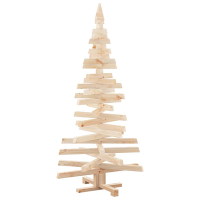 Vidaxl kerstbomen met standaard naturel 150 cm massief grenenhout