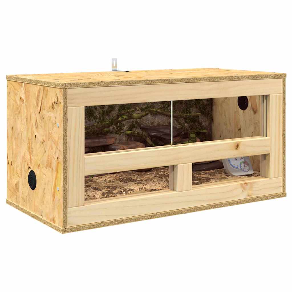 Terrario Vidaxl marrone 60 x 30 x 30 cm osb