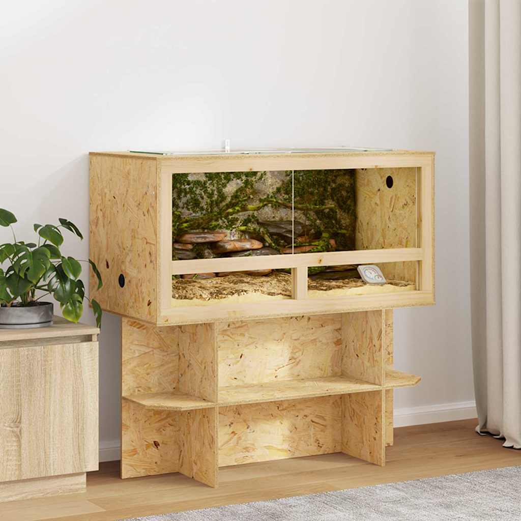 Terrario Vidaxl marrone 100 x 50 x 50 cm osb