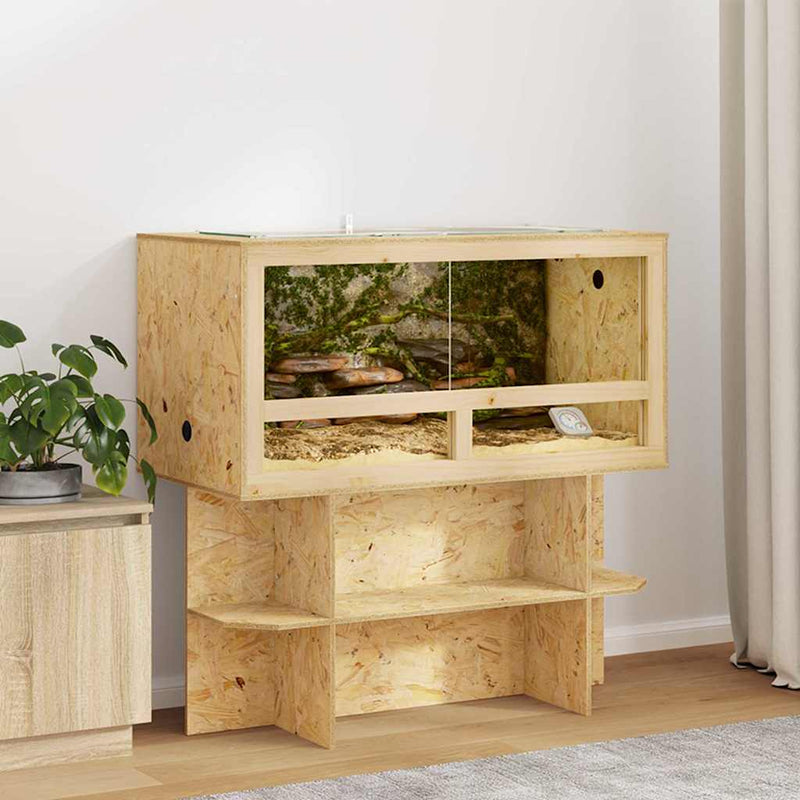 Terrario Vidaxl marrone 100 x 50 x 50 cm osb