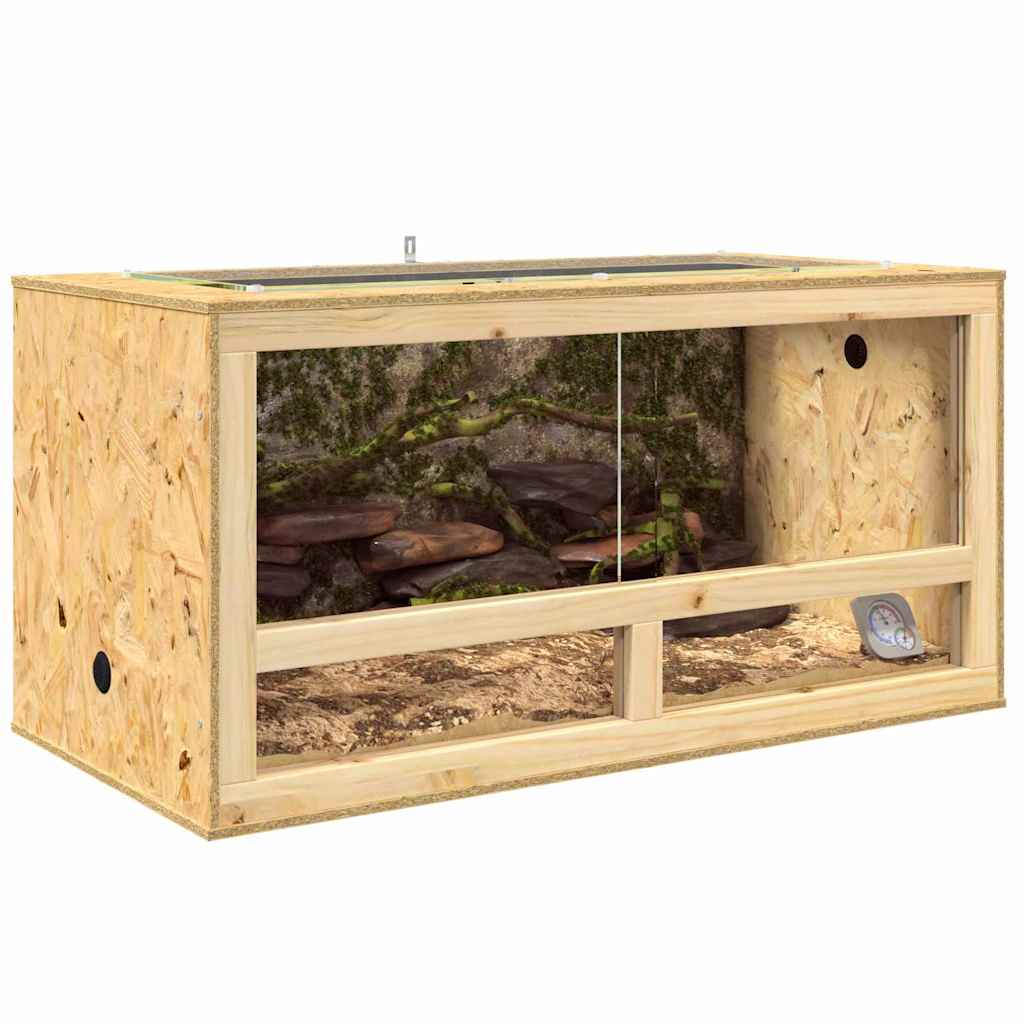 Terrario Vidaxl marrone 100 x 50 x 50 cm osb