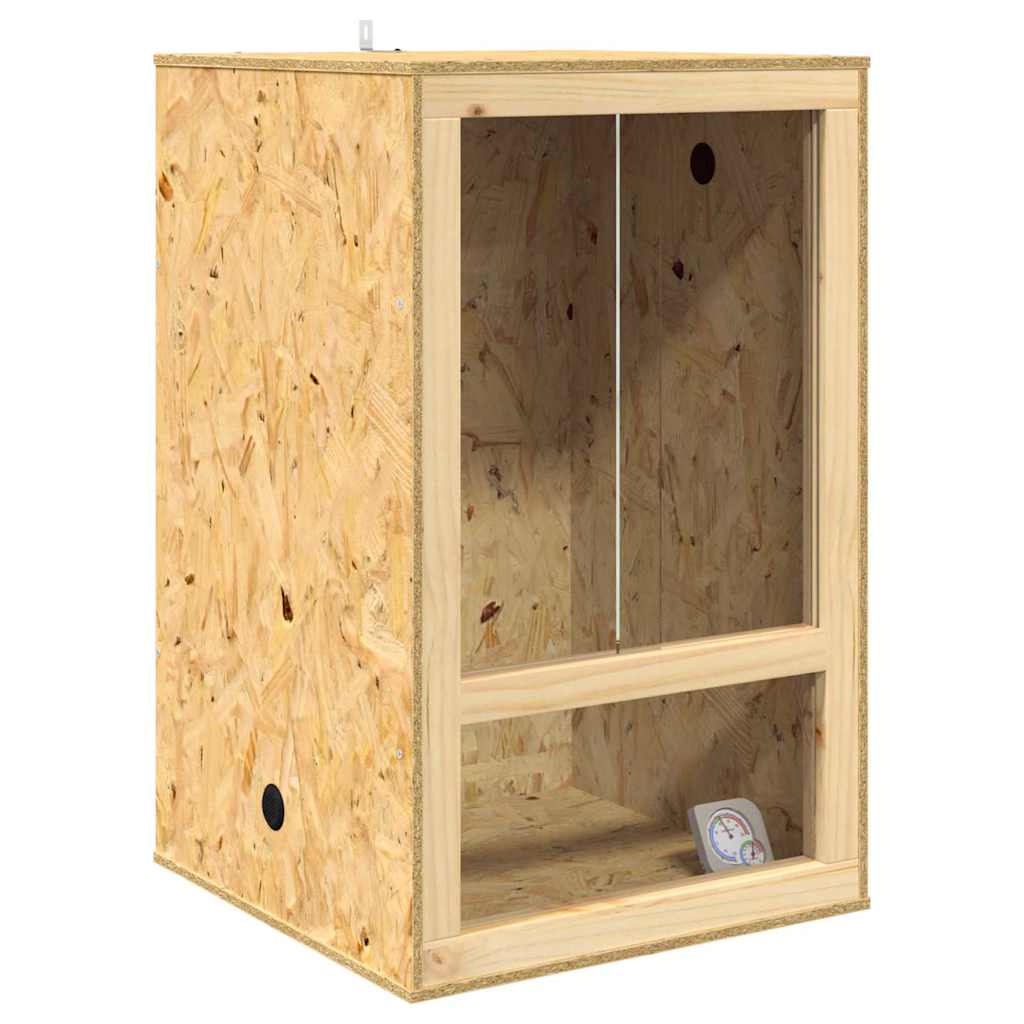 Vidaxl terrario marrón 50 x 50 x 80 cm osb