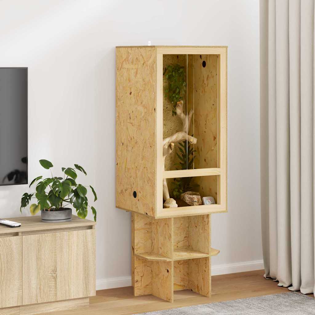 Terrario Vidaxl marrone 50 x 50 x 100 cm osb