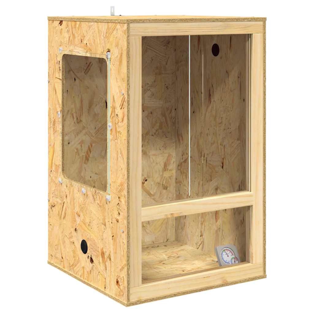 Vidaxl terrario marrón 50 x 50 x 80 cm osb