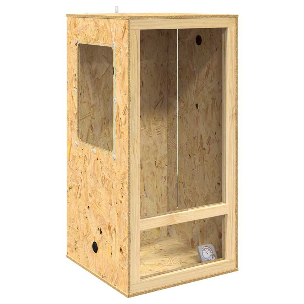 Vidaxl terrario marrón 50 x 50 x 100 cm osb