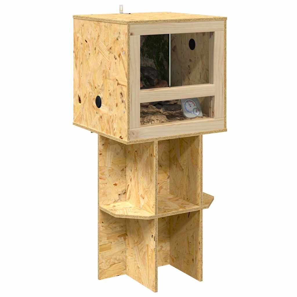 Base per terrario Vidaxl con ripiano marrone 40 x 40 x 50 cm osb
