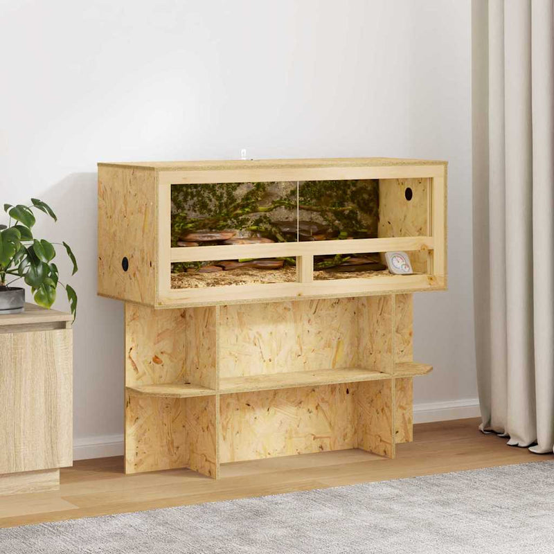 Base per terrario Vidaxl con ripiano marrone 100 x 40 x 50 cm osb