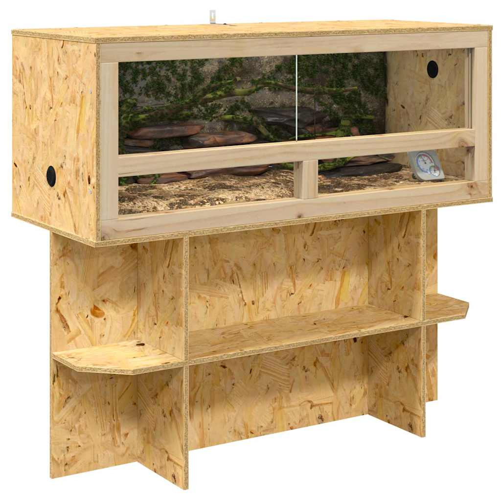 Base per terrario Vidaxl con ripiano marrone 100 x 40 x 50 cm osb