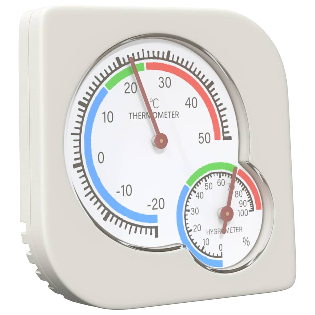 VidaXL termoigrometro bianco 7,5 x 7,5 x 1,2 cm abs