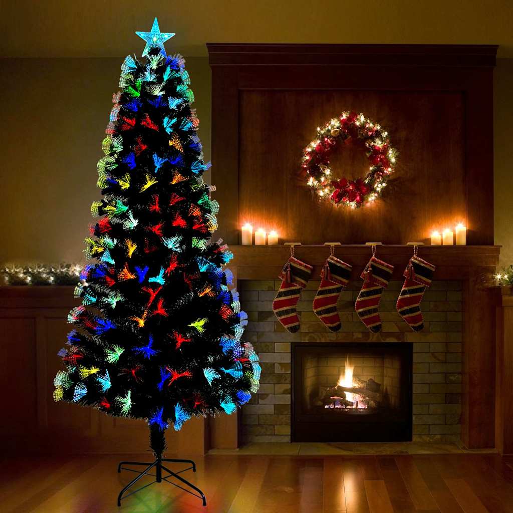 Árbol de Navidad artificial Vidaxx con 250 LED con PVC verde estándar de 210 cm