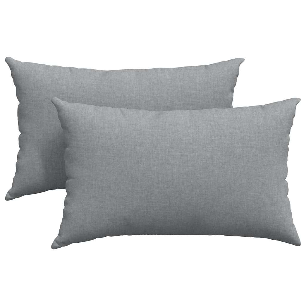 Cuscini per divano VidaXL 2 pezzi in tessuto grigio chiaro 50 x 30 cm