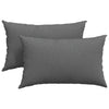 Cuscini per divano VidaXL 2 pezzi in tessuto grigio scuro 50 x 30 cm