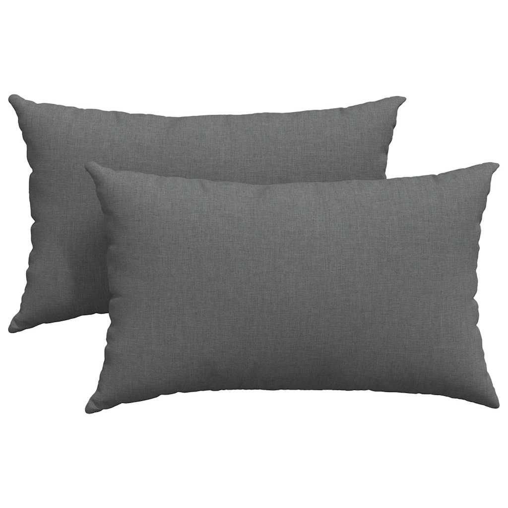 Cuscini per divano VidaXL 2 pezzi in tessuto grigio scuro 50 x 30 cm