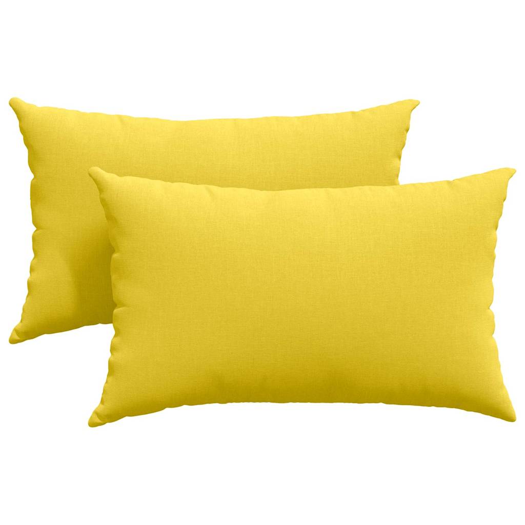 VidaXL cojines de sofá 2 piezas tejido amarillo claro 50 x 30 cm