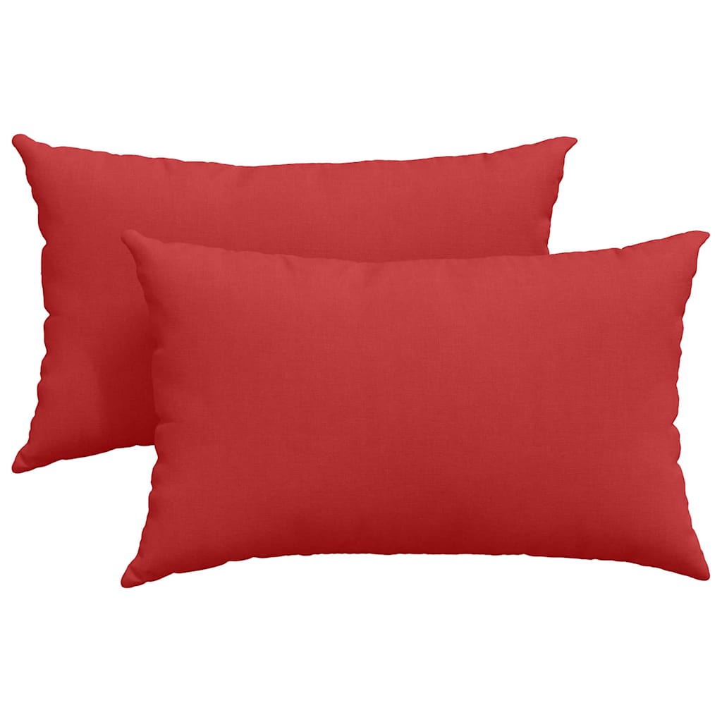 VidaXL cojines de sofá 2 piezas rojo 50 x 30 cm tela