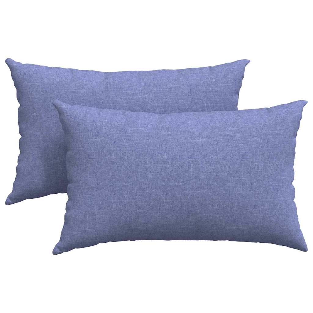VidaXL cojines de sofá 2 piezas azul jeans 50 x 30 cm tela